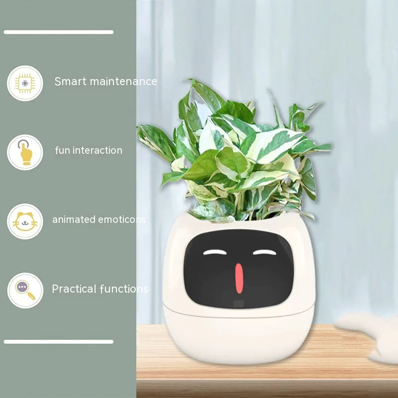 Smart AI Planter – Interactive, Self-Caring Pot with 7 Sensors & Animated Face