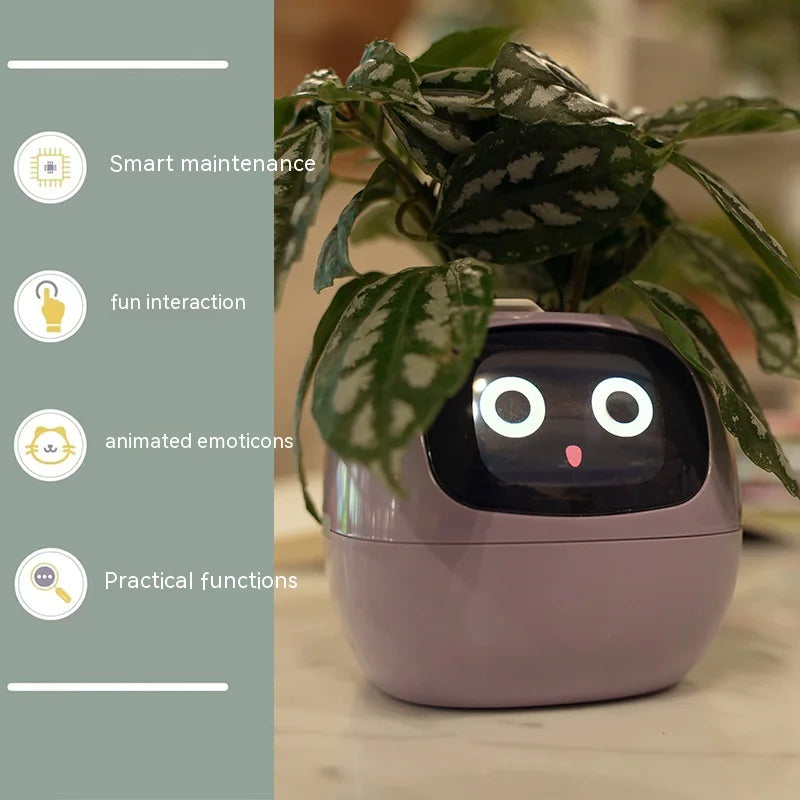 Smart AI Planter – Interactive, Self-Caring Pot with 7 Sensors & Animated Face