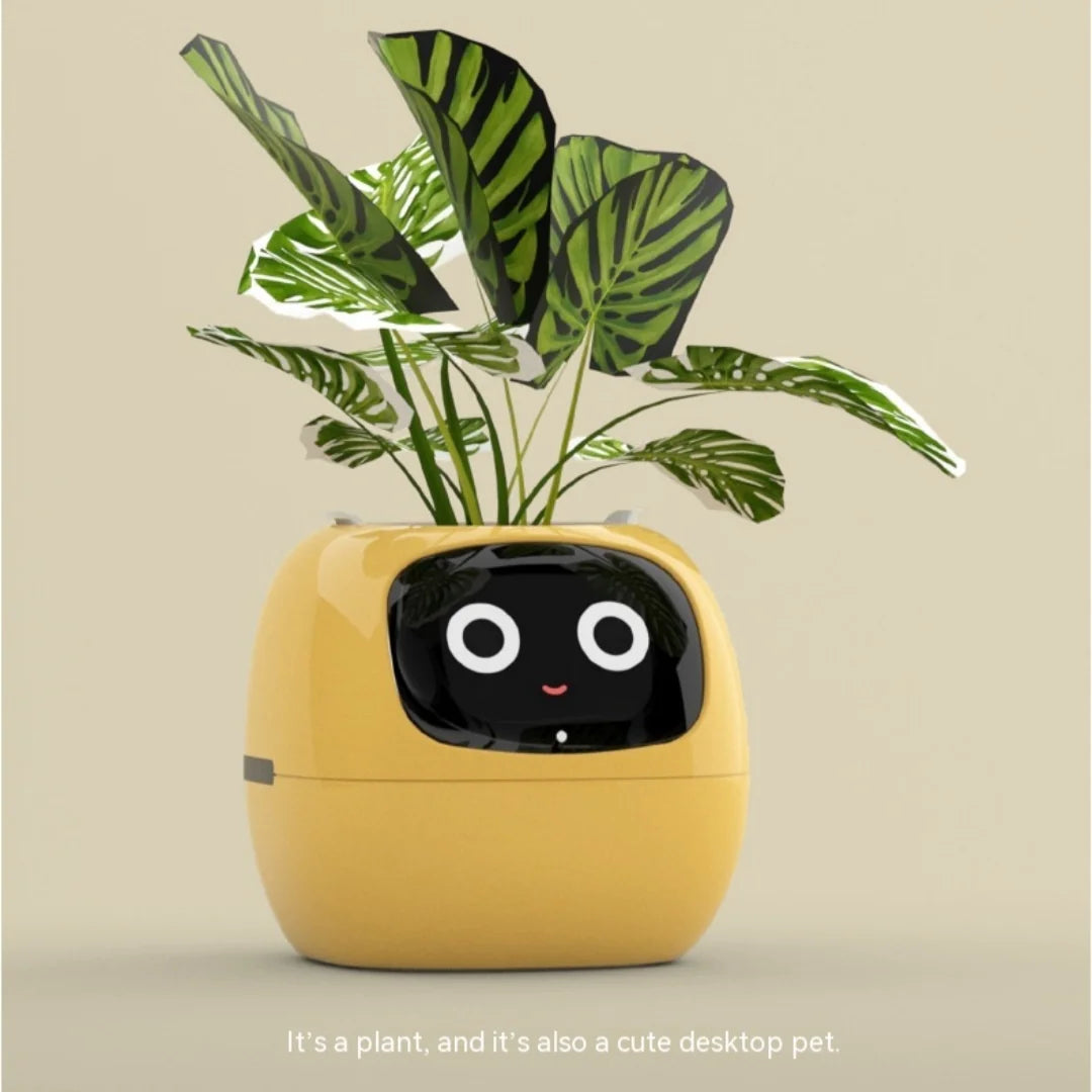 Smart AI Planter – Interactive, Self-Caring Pot with 7 Sensors & Animated Face