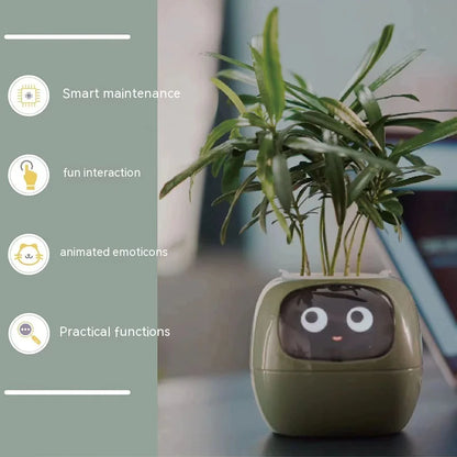 Smart AI Planter – Interactive, Self-Caring Pot with 7 Sensors & Animated Face