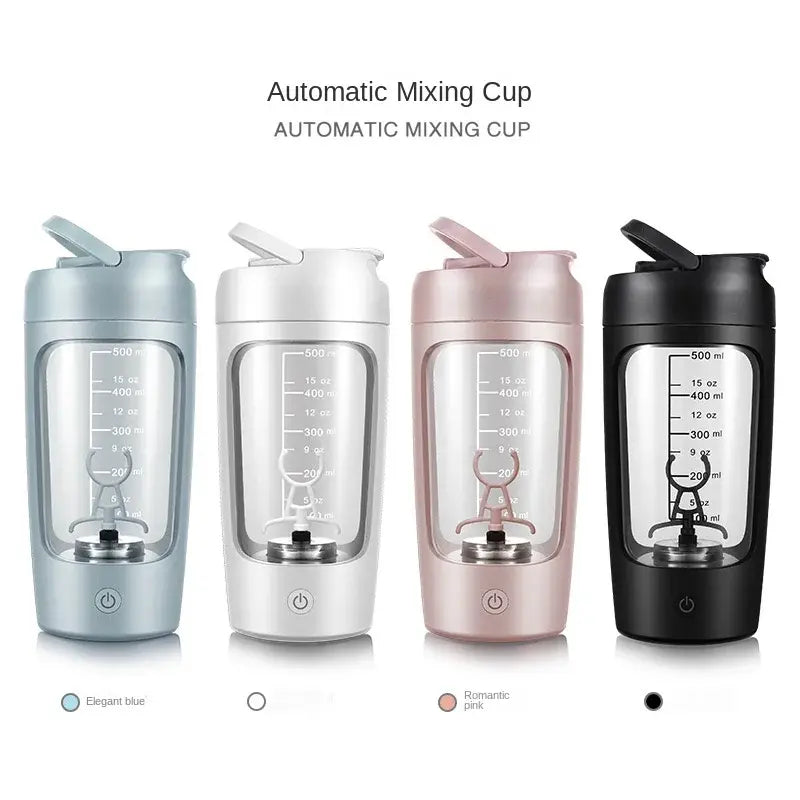 Electric Portable Whey Protein Shaker Bottle – USB Rechargeable & Self-Stirring