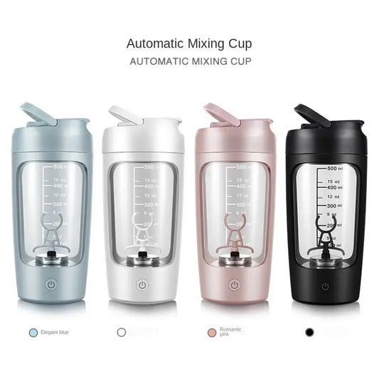 Electric Portable Whey Protein Shaker Bottle – USB Rechargeable & Self-Stirring