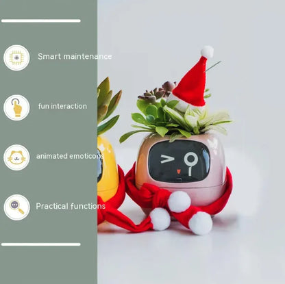 Smart AI Planter – Interactive, Self-Caring Pot with 7 Sensors & Animated Face